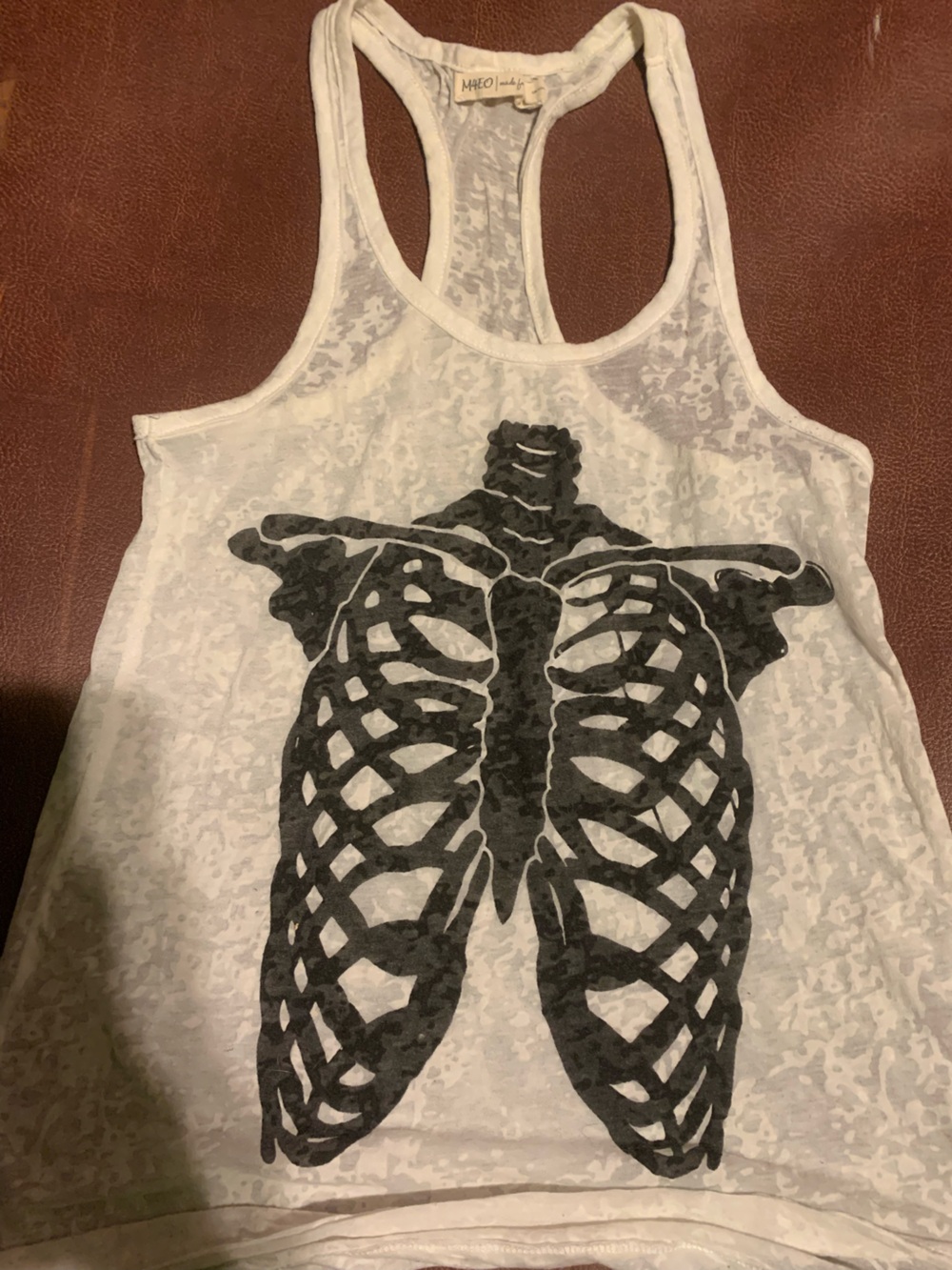 Women’s White Tank Top with Black Graphic